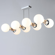Люстра молекула стельова Light House SRS-20496/8 CR хром, плафони білі
