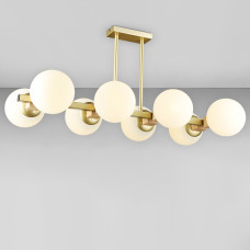 Люстра молекула стельова Light House SRS-20496/8 GD золото, плафони білі