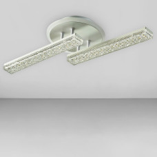 Люстра стельова світлодіодна Light House SC-19661/2C WH PK/BU/PL 40W+10W 495*160*90 біла