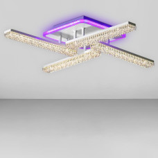 Люстра стельова світлодіодна Light House SC-20510/4C WH PK/BU/PL 120W+20W 2.4G Ф640*90 біла