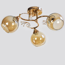 Люстра стельова Light House SC-20511/3 FG D510*235 золото, плафони бурштинові 