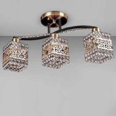 Люстра стельова Light House SH-20512/3 AB+BK H270*L410W180 E27 бронза + чорний