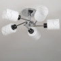 Изображение Люстра потолочная Light House SH-20513/5 CR+BK 370*300*160 E27 хром + черный, плафоны белые  ИМ Light-Deco 