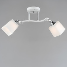 Люстра потолочная Light House SR-20518/2 WT+CR L560*W170*H220 белая + хром, плафоны белые 