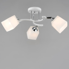 Люстра потолочная Light House SR-20518/3 WT+CR D620*H220 белая + хром, плафоны белые 