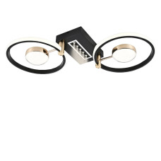 Люстра стельова світлодіодна Light House SY-20517/2 BK+FGD 610*430*100 80+5W PULT DU чорний + золото