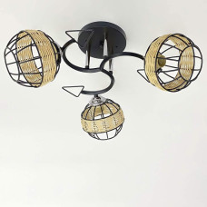 Люстра стельова Light House SRS-20487/3 чорний + хром