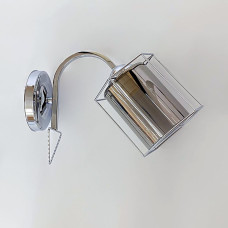 Світильник настінний Бра Light House SRS-20488/1 хром, плафон хром + димчастий