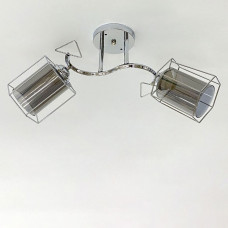 Люстра стельова Light House SRS-20488/2 хром, плафони хром + димчастий