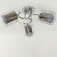 Люстра стельова Light House SRS-20488/3 хром, плафони хром + димчастий