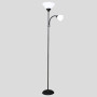 Изображение Торшер напольный светильник Light House SRS-20583 BK черный, плафон белый  ИМ Light-Deco 