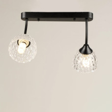 Люстра стельова Light House SRS-20631/2 BK чорна, плафони прозорі