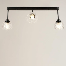 Люстра стельова Light House SRS-20631/3 BK чорна, плафони прозорі