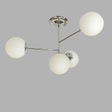 Люстра молекула потолочная Light House SRS-20643A/4 CR хром, плафоны белые