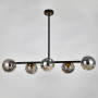 Изображение Люстра молекула потолочная Light House SRS-20670/5 BK+Copper черная + медь, плафоны дымчатые  ИМ Light-Deco 1 