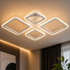 Люстра стельова світлодіодна LED Light House SRS-20691/2+2 WT 84W біла
