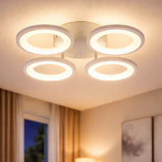 Люстра стельова світлодіодна LED Light House SRS-20693/4 WT 88W біла