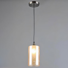 Люстра подвесная Light House SR-20747/1H AB D120*H200/H800 E27 бронза, плафон янтарный