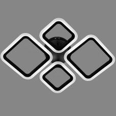 Люстра стельова світлодіодна LED Light House SY-20629/2+2 BK 600*435*95 72W PULT DU чорна