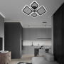 Зображення Люстра стельова світлодіодна LED Light House SY-20629/2+2 BK 600*435*95 72W PULT DU чорна ИМ Light-Deco 2 