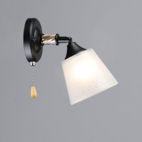 Світильник настінний Бра Light House SRS-20329/1W чорний, плафон білий