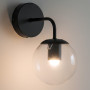 Изображение Светильник настенный Бра шар Light House SRS-20807/1W BK черный, плафон прозрачный ИМ Light-Deco 1 