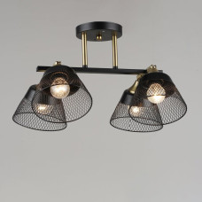 Люстра стельова Light House SRS-20379/4 BK+COP чорний + мідь