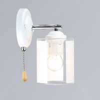 Светильник настенный Бра Light House SRS-20812/1W белый + хром, плафон прозрачный + белый