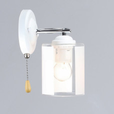 Светильник настенный Бра Light House SRS-20812/1W белый + хром, плафон прозрачный + белый