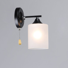 Светильник настенный Бра Light House SRS-20842/1W черный + хром, плафон белый
