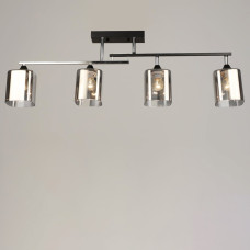 Люстра стельова Light House SRS-20850/4 чорна + хром
