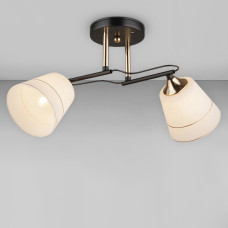 Люстра потолочная Light House SRS-20855/2 черный + золотой, плафон белый