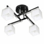 Изображение Люстра потолочная Light House SRS-18940/4 черный + хром, плафон белый ИМ Light-Deco 