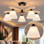 Зображення Люстра стельова Light House SRS-20893/5 BK+WOOD чорна + дерево, плафони білі ИМ Light-Deco 1 