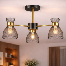 Люстра потолочная Light House SRS-20912/3 COP+BK черный + медь