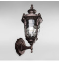 Вуличний настінний світильник Бра Light House DL-18799/1W коричневий, плафон прозорий