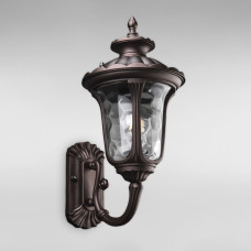 Вуличний настінний світильник Бра Light House DL-18800/1W коричневий, плафон прозорий 