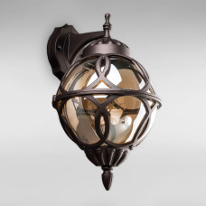 Вуличний настінний світильник Бра Light House DL-18820/1W кавовий, плафон шампань