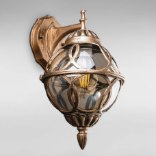 Вуличний настінний світильник Бра Light House DL-18823/1W бронза, плафон шампань 