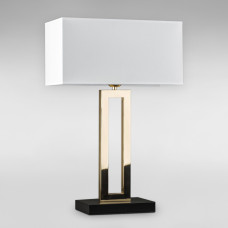 Настільна лампа з абажуром Light House DL-18841/1T золото+чорний, абажур білий