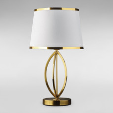 Настільна лампа з абажуром Light House DL-18844/1T латунь, абажур білий