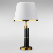 Настільна лампа з абажуром Light House DL-18852/1T чорний + бронза, абажур білий