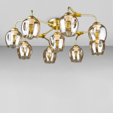 Люстра стельова молекула Light House DL-18845/9 золото, колір плафона шампань