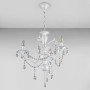 Зображення Люстра підвісна класична кришталева свічки Light House DL-18847/3 білий + сірий ИМ Light-Deco 