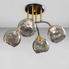 Люстра стельова Light House DX-18867-4 BK+DGD 460*460*300 чорний + золото, колір плафона сталевий