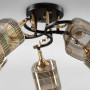 Зображення Люстра стельова Light House SC-18861/5 BK+FG 60*60*26 чорний + золото, колір плафона медовий з візерунком ИМ Light-Deco 1 
