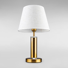 Настільна лампа з абажуром Light House DL-18875/1T латунь, абажур білий