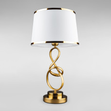 Настільна лампа з абажуром Light House DL-18878/1T латунь, абажур білий