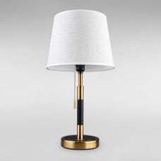 Настільна лампа з абажуром Light House DL-18880/1T латунь + чорний, абажур білий 