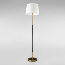 Світильник підлоговий Торшер з абажуром DL-18881/1F чорний + бронза, плафон білий